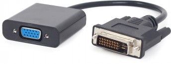 Переходник DVI-D-VGA Digital Cablexpert A-DVID-VGAF-01, 25M/15F, длина кабеля 0,2м, черный фото №13395