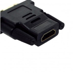 Переходник Hiperdeal DVI-D(24 + 1 pin) к HDMI (19-pin) 0.3м HD HDTV, золотые разъемы, экранированый фото №13875