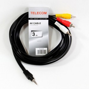 Аудиокабель соединительный Telecom <TAV4545-3M> 3.5 Jack (M)/3 RCA (M), 3m фото №13906