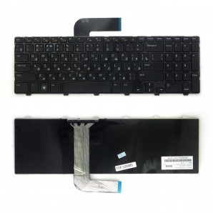 Клавиатура для ноутбука VB-007054 TOP-100485 Dell Inspiron N5110, M5110, M511R, 15R, XPS 17 Series. Плоский Enter. Черная, с черной рамкой. PN: NSK-DY0SW, 9Z.N5YSW.00R. фото №13936