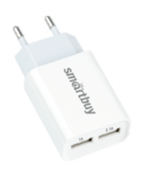 Адаптер питания SmartBuy® FLASH, 2.1 А+1 А , белое, 2 USB (SBP-2011) фото №13961