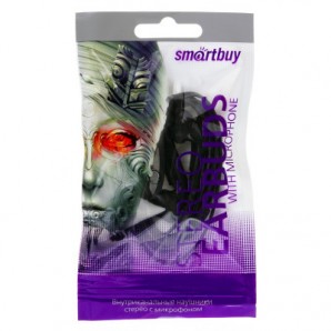 Гарнитура SmartBuy® S6, черная, цветной пакет (SBH-201) фото №14301