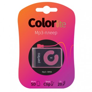 Плеер Flash Perfeo Color-Lite, розовый (PF_A4193) фото №14336
