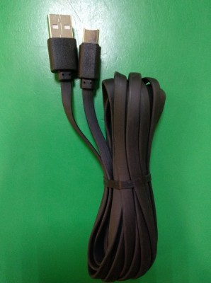 Кабель Smartbuy USB 2.0 - TYPE-C плоский, резиновый длина 2.0 м,  до 3А, черный (iK-3120r-3) фото №14385