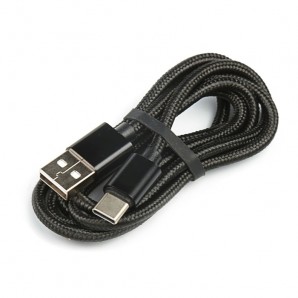 Кабель USB2.0 -Am/USB3.1 2м Jet.A JA-DC32 черный (в оплётке, QC 3.0, 2A) фото №14955