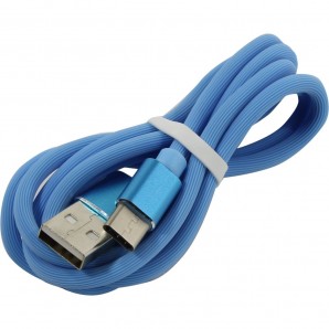 Кабель USB2.0 -Am/USB3.1 2м Jet.A JA-DC32 синий (TPE, QC 3.0, 2A) фото №14959