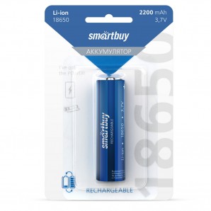 Аккумулятор Smartbuy LI18650-2200 mAh (10/100) фото №15178