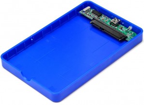 Внешний корпус Gembird EE2-U2S-40P-B, синий, USB 2.0, SATA, пластик фото №15188