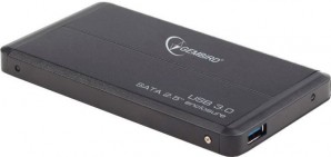 Внешний корпус Gembird EE2-U3S-2, черный, USB 3.0, SATA, металл фото №15189