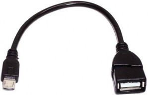 Кабель OTG micro USB ----> USB Smartbuy, черный 0,2 м (K-OTG3) фото №15308
