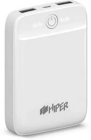 Внешний аккумулятор HIPER SL10000 Li-Ion 10000mAh 2.1A+2.1A белый 2xUSB фото №15854