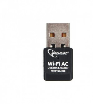 Беспроводная сетевая карта GEMBIRD WNP-UA-008 двухдиапазонный USB-адаптер  600 Мбит, USB, 802.11b/g/n/ac/а фото №16101