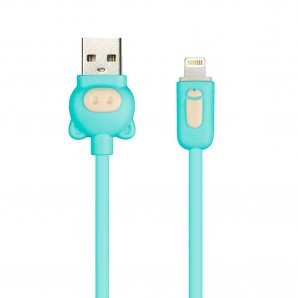 Кабель Smartbuy (ik-512CPG green) USB - 8-pin для Apple, COLOR PIG, оплетка ПВХ, зеленый, 2 А, 1 м фото №16412
