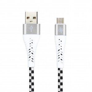 Кабель USB -Am/microB 5p 1.0м Smartbuy CHESS серый, 2 А (ik-12CSS gray) фото №16511