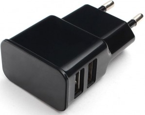 Адаптер питания Cablexpert MP3A-PC-12 100/220V - 5V USB 2 порта, 2.1A, черный фото №16564