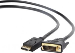 Кабель DisplayPort М - DVI Cablexpert, 1.8м, 20M/25M, черный, экран фото №16600