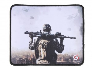 Коврик Gembird MP-GAME31, рисунок- "солдат", размеры 250*200*3мм, ткань+резина, оверлок фото №16691
