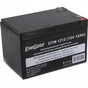 Аккумулятор Exegate DTM 1212 (12V 12Ah), клеммы F2 фото №16957