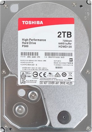 Жёсткий диск TOSHIBA 2000Gb HDWD120UZSVA P300 (7200rpm) 64Mb SATA-III фото №17169