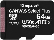 Память MicroSDXC 064GB Kingston Class10 UHS-I U1 скорость чтения до 100MB/s, без адаптера (SDCS2/64GBSP) фото №17230