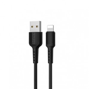 Кабель Borofone BX16 USB (m)-Lightning (m) 1.0м 2.0A силикон черный фото №17306
