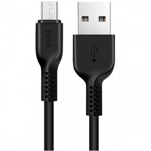 Кабель USB -Am/microB 5p 1.0м HOCO X13 2.4A силикон черный фото №17384