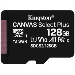 Память MicroSDXC 128GB Kingston Class10 UHS-I U1 Canvas Select Plus без адаптера  [SDCS2/128GBSP] фото №17454