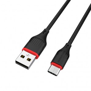 Кабель Borofone BX17 USB 2.0 - TYPE-C 1.0м 2.0A силикон черный фото №17544