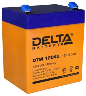 Аккумулятор Delta DTM 12045  (4,5А\ч, 12В) свинцово- кислотный аккумулятор фото №17784