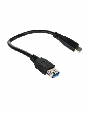 Адаптер OTG Telecom Type-Cm --> USB 3.0 Af , 1,5A , 5,0Gbps , Alum grey 0,2m (CU409M) фото №17854