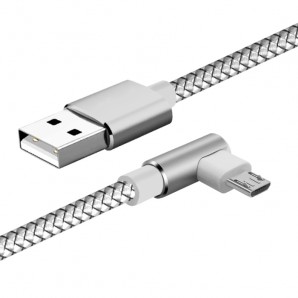Кабель USB -Am/microB 5p 1.0м Jet.A JA-DC25 белый (в оплётке + Г-образный штекер, поддержка QC 3.0) фото №17924