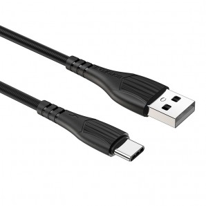 Кабель Borofone BX37 USB 2.0 - TYPE-C 1.0м 3.0A силикон черный фото №18039