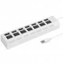 Разветвитель USB 2.0 HUB Smartbuy с выключателями, 7 портов, СуперЭконом, белый, SBHA-7207-W фото №18108