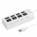 Разветвитель USB 2.0 HUB Smartbuy с выключателями, 4 порта, СуперЭконом, белый, SBHA-7204-W фото №18109