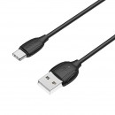 Кабель Borofone BX19 USB 2.0 - TYPE-C 1.0м 3.0A ткань черный фото №18270