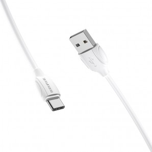 Кабель Borofone BX19 USB 2.0 - TYPE-C 1.0м 3.0A силикон белый фото №18271