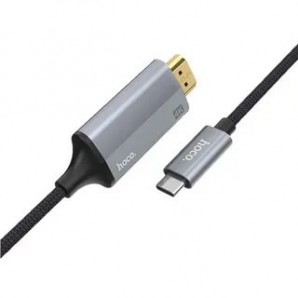 Кабель HDMI-Type-C <1.8м> HOCO UA13 HDMI (m)-Type-C (m) серый фото №18323