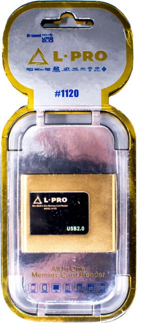 Устройство чтения карт памяти L-PRO 1120 All-IN-1USB 2.0 все виды карт ,металл цвет золото фото №18384