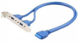 Планка в сист блок на 2 USB3,0, Gembird, CC-USB3-RECEPTACLE, 20pin фото №18817