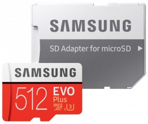 Память MicroSDXC 512Gb Samsung Class 10 (UHS-I U1) + SD адаптер (MB-MC512HA/RU) фото №19065