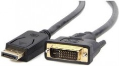 Кабель DisplayPort-DVI Gembird/Cablexpert CC-DPM-DVIM-6, 1.8м, 20M/19M, черный, экран, пакет фото №19103