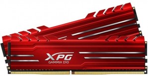 Память DDR IV 16GB 3000MHz KIT (8GbX2) ADATA XPG GAMMIX D10 Red Gaming Memory AX4U30008G16A-DR10 Non-ECC, CL16, 1.35V, Heat Shield RTL фото №19275