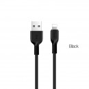 Кабель HOCO X20 USB (m)-Lightning (m) 3.0м 2.0A силикон черный фото №19486