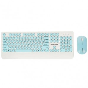 Беспроводная клавиатура Jet.A SlimLine KM39 W, белый-синий фото №19576