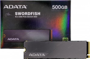 Твердотельный накопитель SSD M.2 500 GB ADATA SWORDFISH Client SSD [ASWORDFISH-500G-C] PCIe Gen3x4 with NVMe, 1800/1400, IOPS 100/160K, MTBF 1.8M, 3D TLC, 240TBW, 0.263DWPD, RTL фото №19949