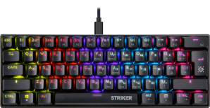 Клавиатура Defender Striker GK-380L RU,Rainbow, механическая 61 клавиша фото №20040