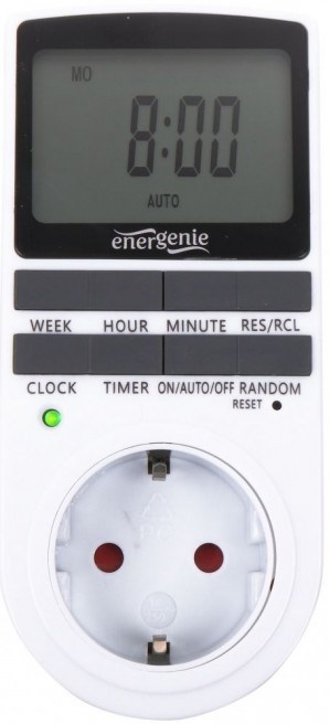 Таймер электрический Energenie EG-SST-01, LCD-дисплей 2,3", белый фото №20046