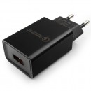 Адаптер питания Cablexpert MP3A-PC-17, QC 3.0, 100/220V - 1 USB порт 5/9/12V, черный фото №20181