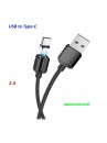 Кабель USB -Am/microB 5p 1.0м Borofone BX57 Effective 2.4A, силикон, магнитный, чёрный фото №20248