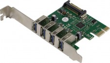 Контроллер ExeGate EXE-314 (PCI-E 2.0, 4*USB3.0 ext., разъем доп.питания) фото №20282
